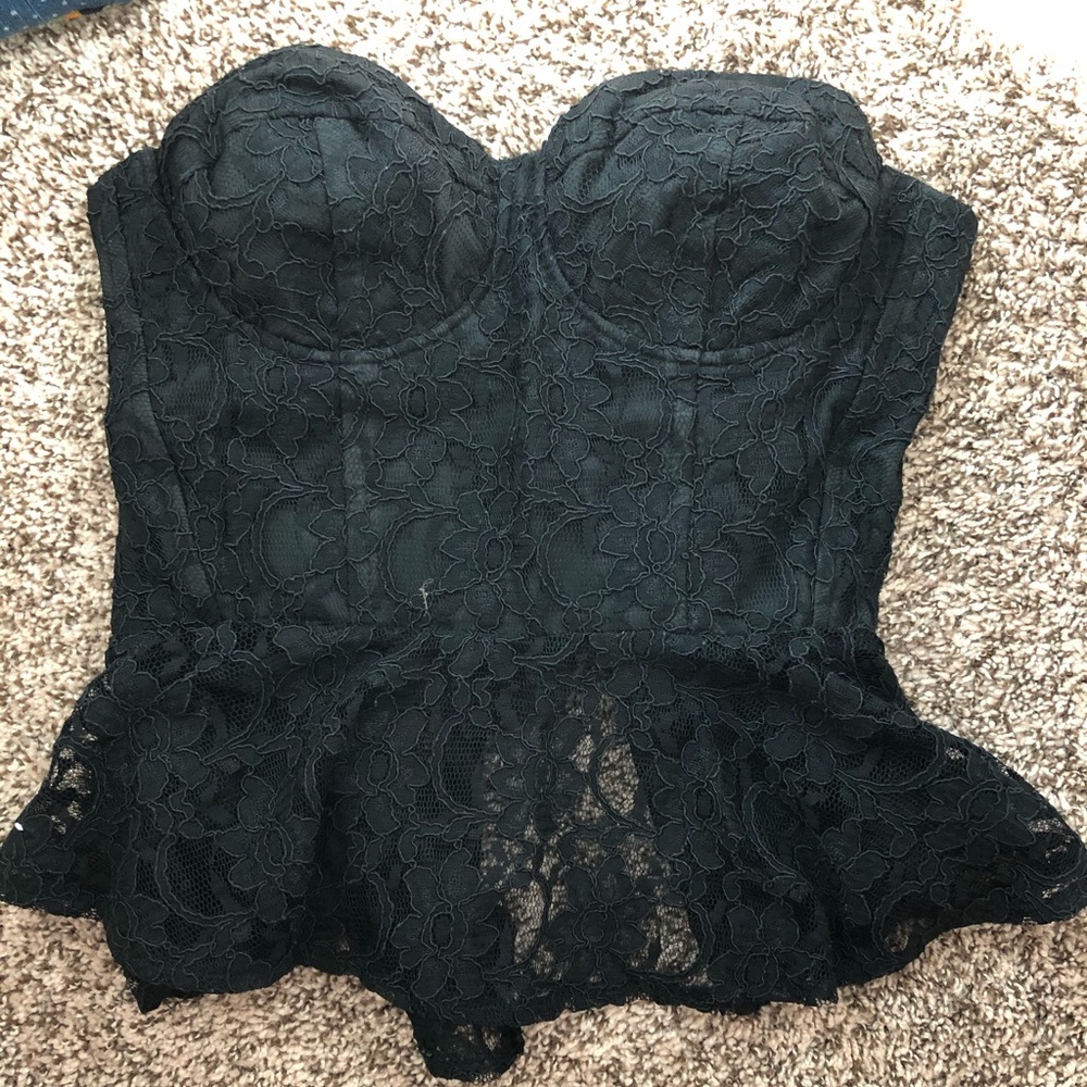 Topshop peplum corset